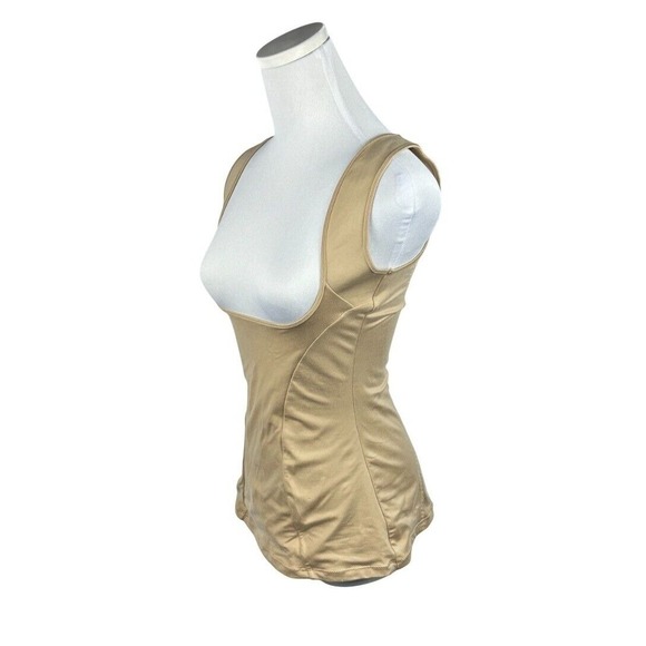 Maidenform Control Shapewear Wear‎ Your Own Bra Open Bust Torsette 1866 Beige XL - Picture 2 of 13
